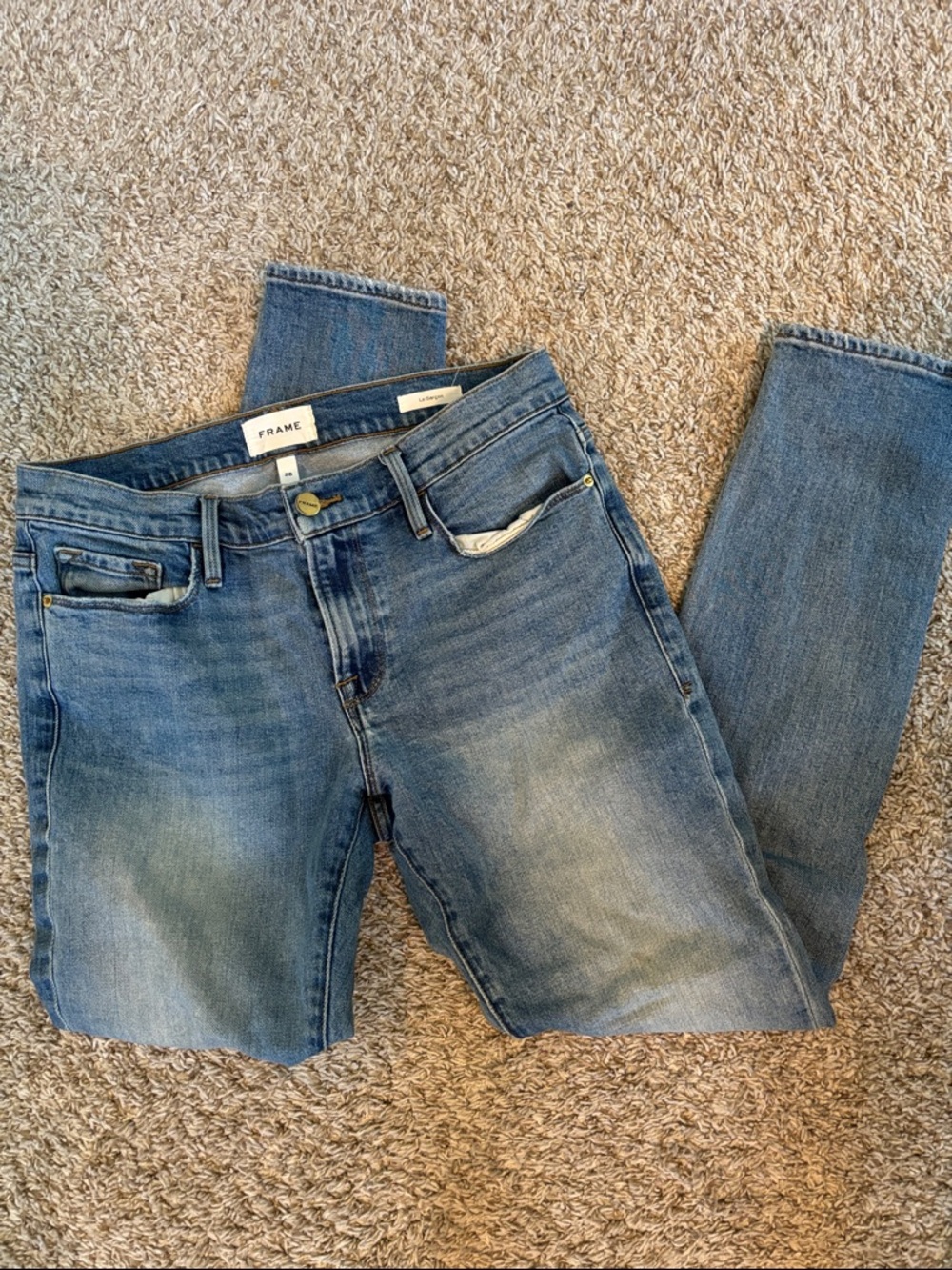 Frame Denim Medium Blue Le Garçon Jeans